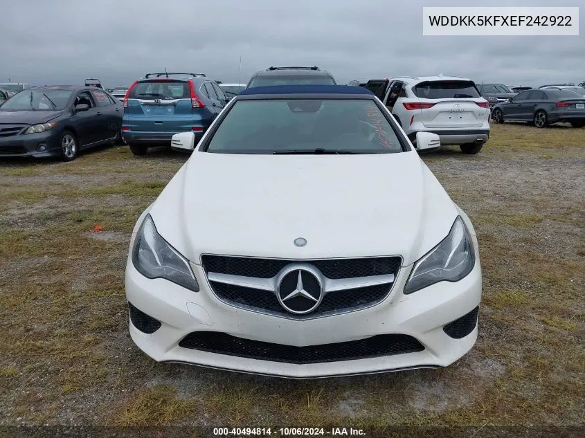 2014 Mercedes-Benz E 350 VIN: WDDKK5KFXEF242922 Lot: 40494814