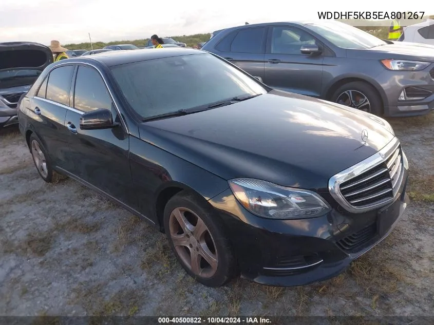 2014 Mercedes-Benz E 350 VIN: WDDHF5KB5EA801267 Lot: 40500822