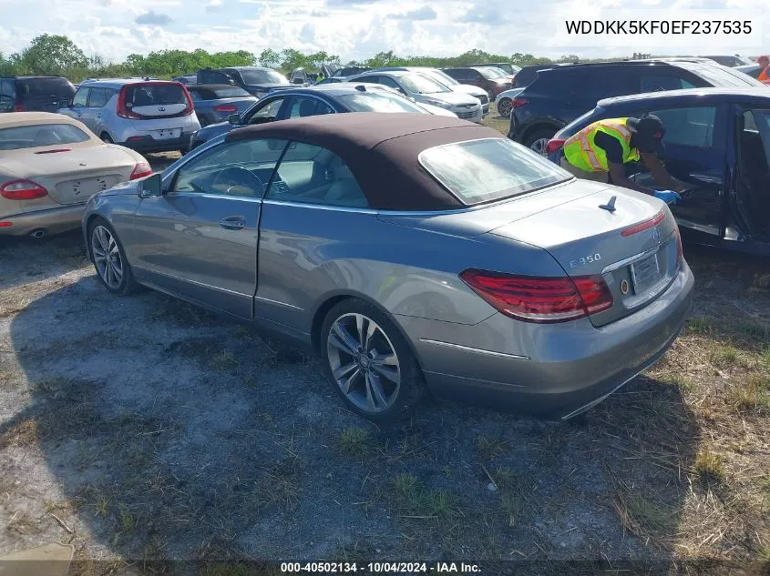 2014 Mercedes-Benz E 350 VIN: WDDKK5KF0EF237535 Lot: 40502134