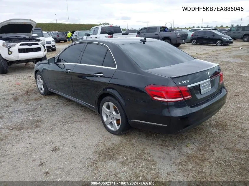 2014 Mercedes-Benz E 350 VIN: WDDHF5KB7EA886046 Lot: 40502371