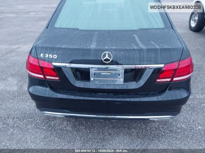 2014 Mercedes-Benz E 350 VIN: WDDHF5KBXEA980308 Lot: 40516712