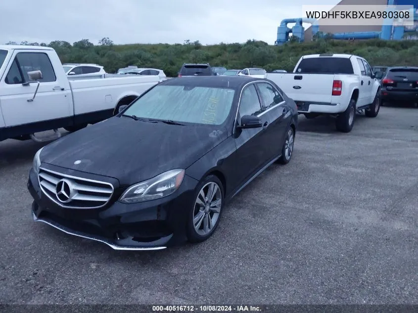 2014 Mercedes-Benz E 350 VIN: WDDHF5KBXEA980308 Lot: 40516712