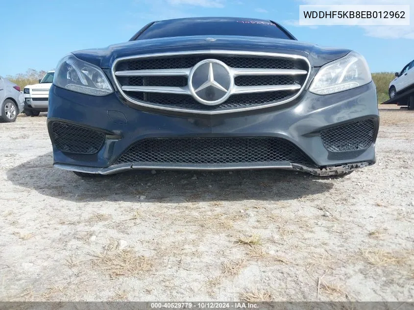 2014 Mercedes-Benz E 350 VIN: WDDHF5KB8EB012962 Lot: 40529779