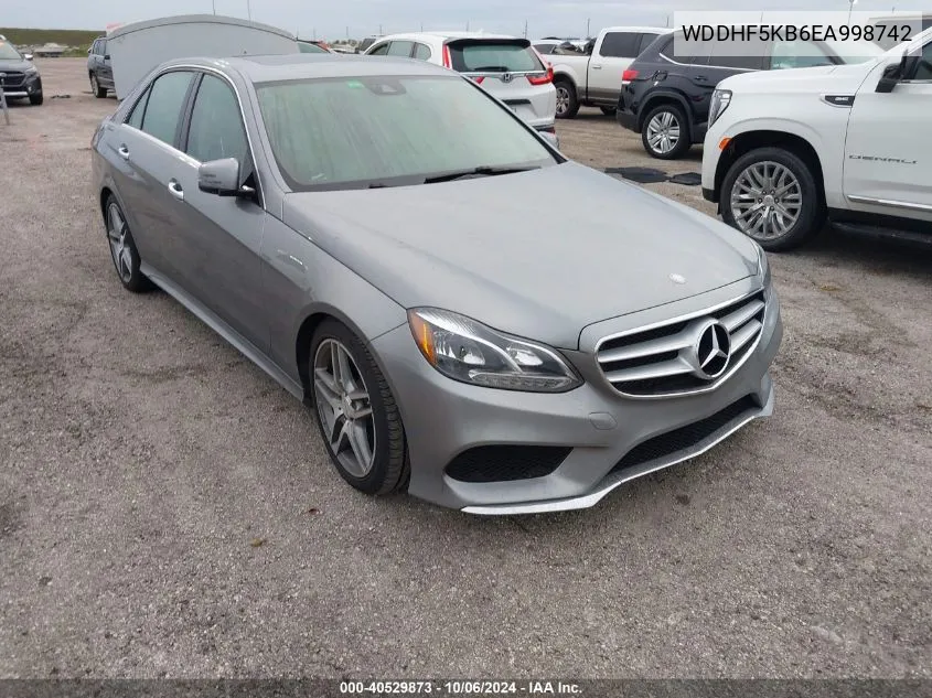 2014 Mercedes-Benz E 350 VIN: WDDHF5KB6EA998742 Lot: 40529873