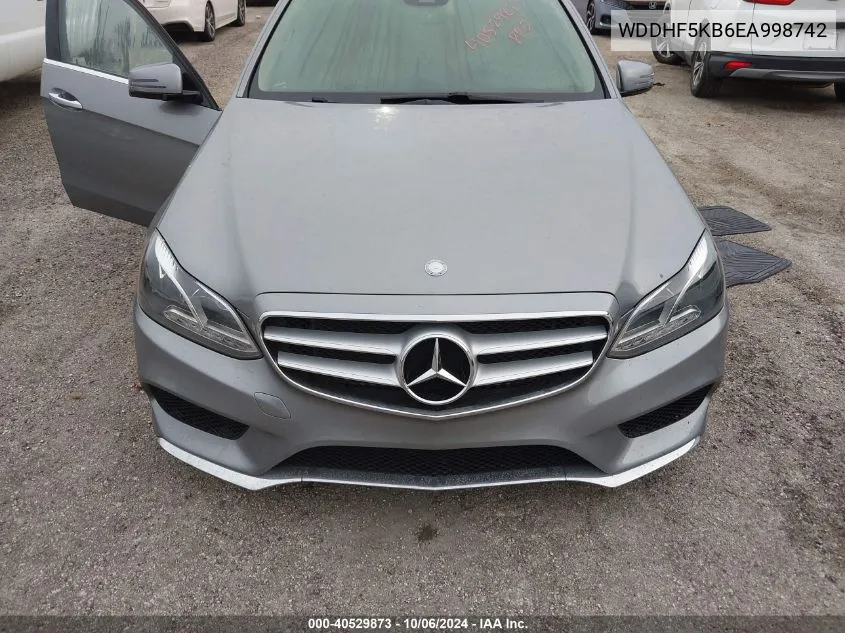 2014 Mercedes-Benz E 350 VIN: WDDHF5KB6EA998742 Lot: 40529873