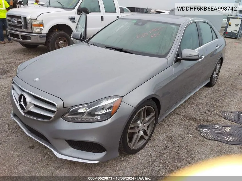 2014 Mercedes-Benz E 350 VIN: WDDHF5KB6EA998742 Lot: 40529873