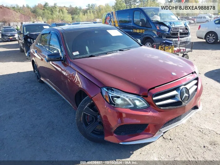 2014 Mercedes-Benz E 350 4Matic VIN: WDDHF8JBXEA988878 Lot: 40536487