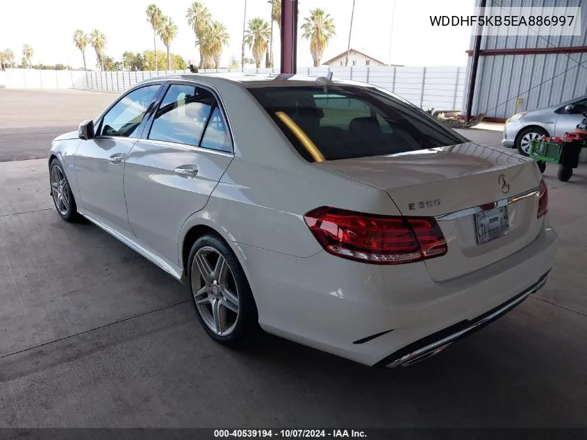 2014 Mercedes-Benz E 350 VIN: WDDHF5KB5EA886997 Lot: 40539194