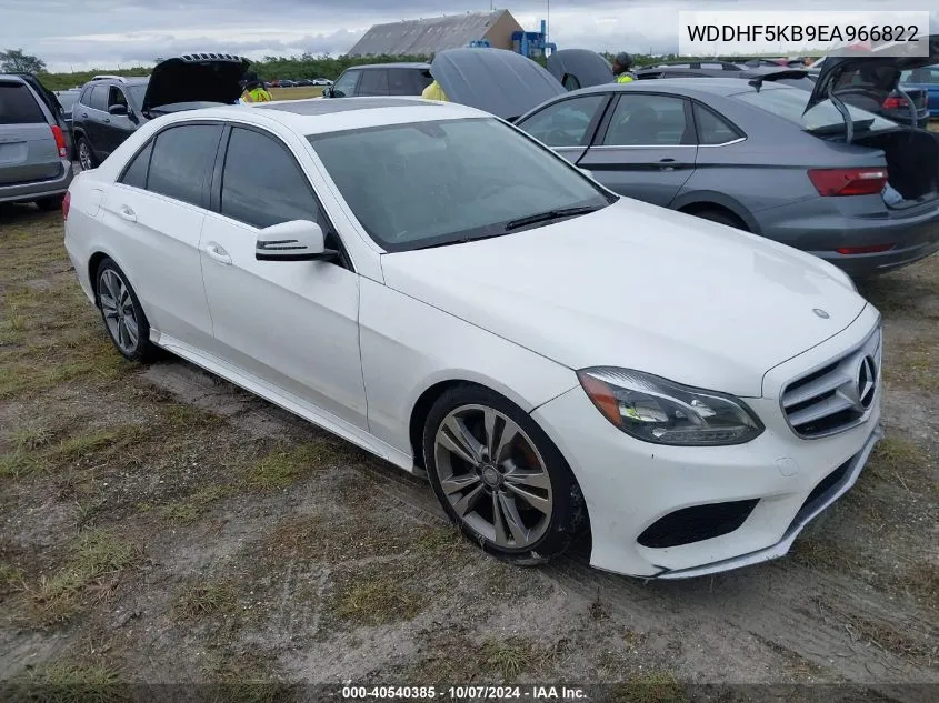 2014 Mercedes-Benz E 350 VIN: WDDHF5KB9EA966822 Lot: 40540385