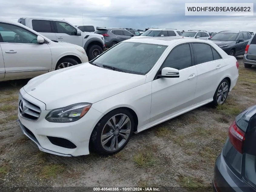 2014 Mercedes-Benz E 350 VIN: WDDHF5KB9EA966822 Lot: 40540385