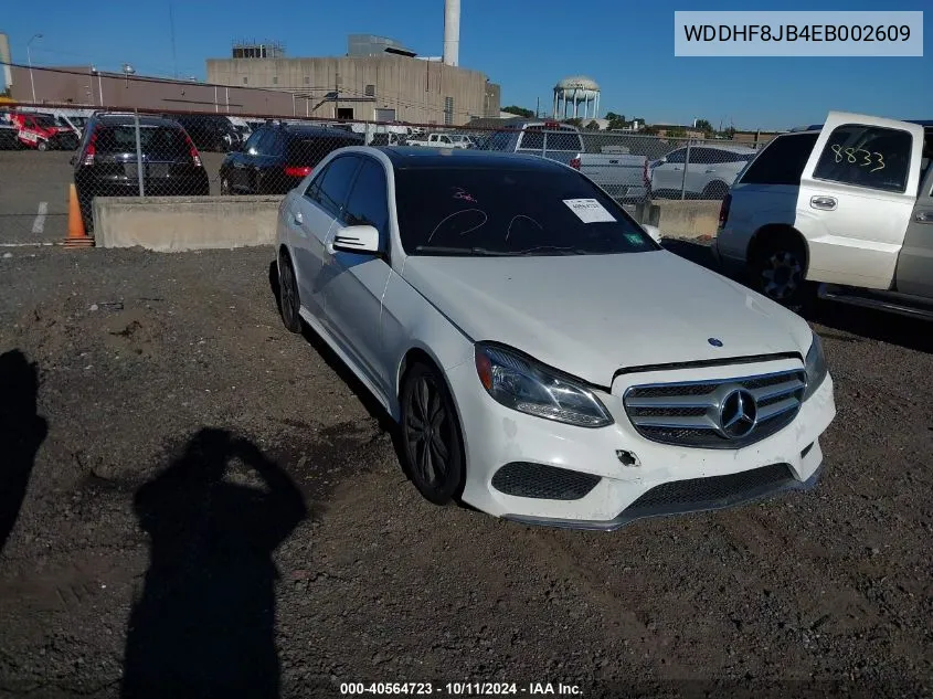 2014 Mercedes-Benz E 350 4Matic VIN: WDDHF8JB4EB002609 Lot: 40564723