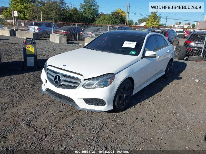 2014 Mercedes-Benz E 350 4Matic VIN: WDDHF8JB4EB002609 Lot: 40564723