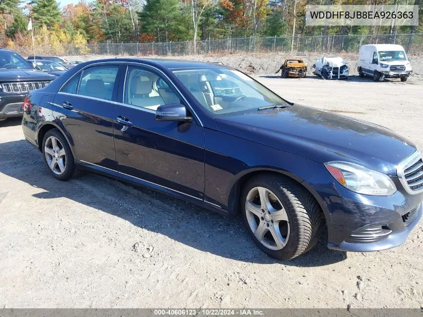 2014 Mercedes-Benz E 350 4Matic VIN: WDDHF8JB8EA926363 Lot: 40606123