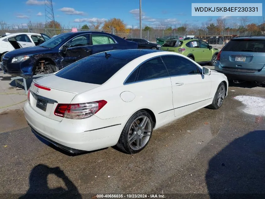 2014 Mercedes-Benz E 350 VIN: WDDKJ5KB4EF230331 Lot: 40656035