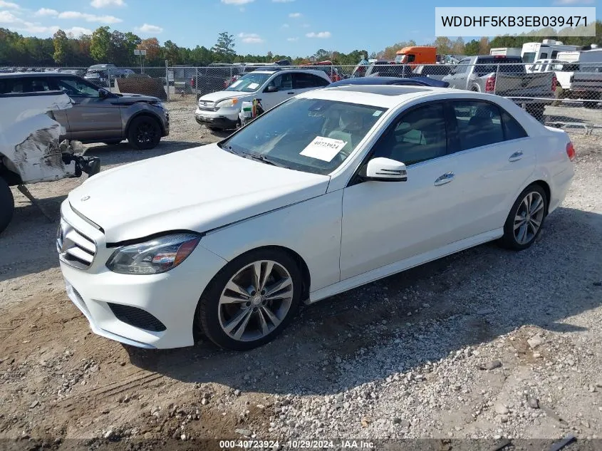 2014 Mercedes-Benz E 350 VIN: WDDHF5KB3EB039471 Lot: 40723924