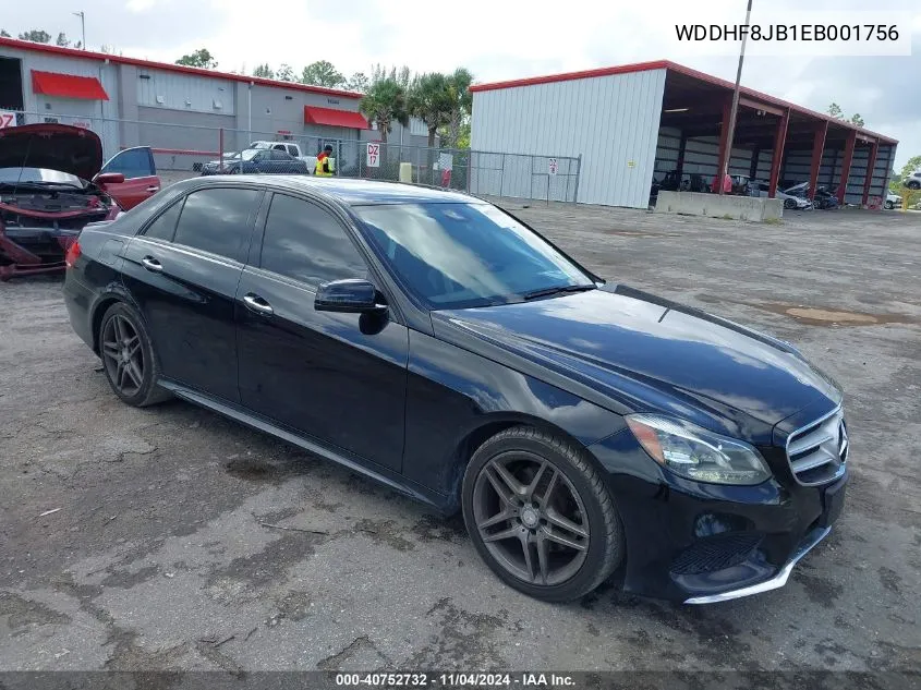 2014 Mercedes-Benz E 350 4Matic VIN: WDDHF8JB1EB001756 Lot: 40752732