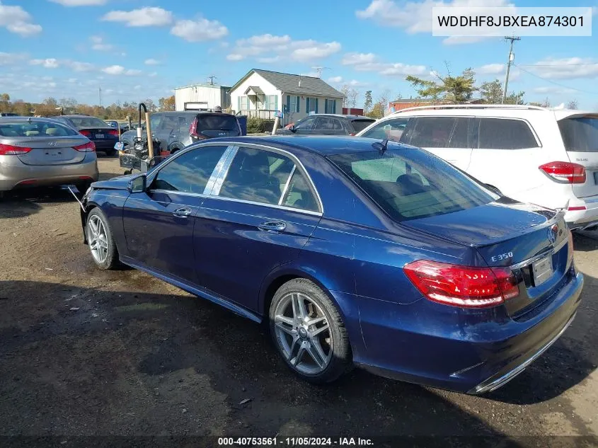 2014 Mercedes-Benz E 350 4Matic VIN: WDDHF8JBXEA874301 Lot: 40753561