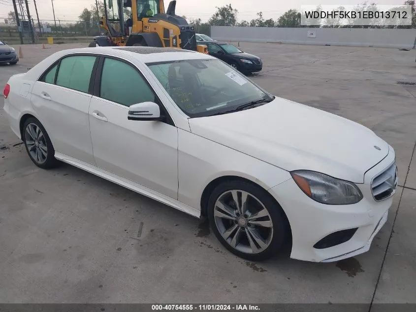 2014 Mercedes-Benz E 350 VIN: WDDHF5KB1EB013712 Lot: 40754555