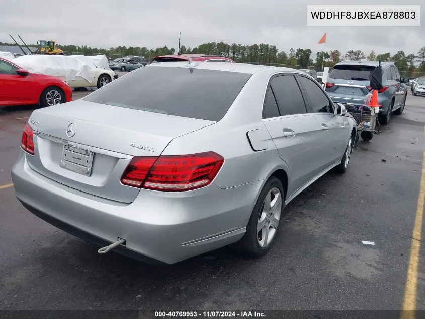 2014 Mercedes-Benz E 350 4Matic VIN: WDDHF8JBXEA878803 Lot: 40769953