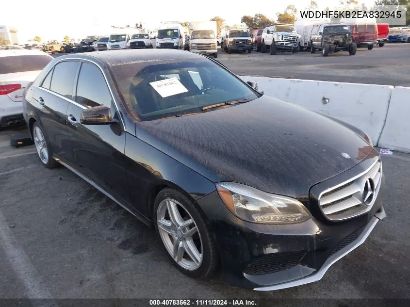 2014 Mercedes-Benz E 350 VIN: WDDHF5KB2EA832945 Lot: 40783562