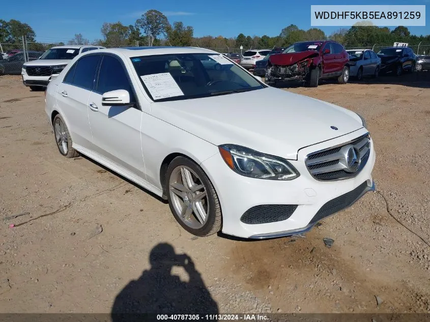 2014 Mercedes-Benz E 350 VIN: WDDHF5KB5EA891259 Lot: 40787305