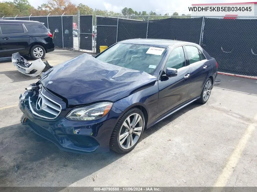 2014 Mercedes-Benz E 350 VIN: WDDHF5KB5EB034045 Lot: 40790588