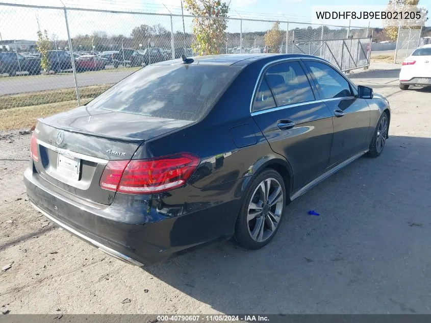 2014 Mercedes-Benz E 350 4Matic VIN: WDDHF8JB9EB021205 Lot: 40790607