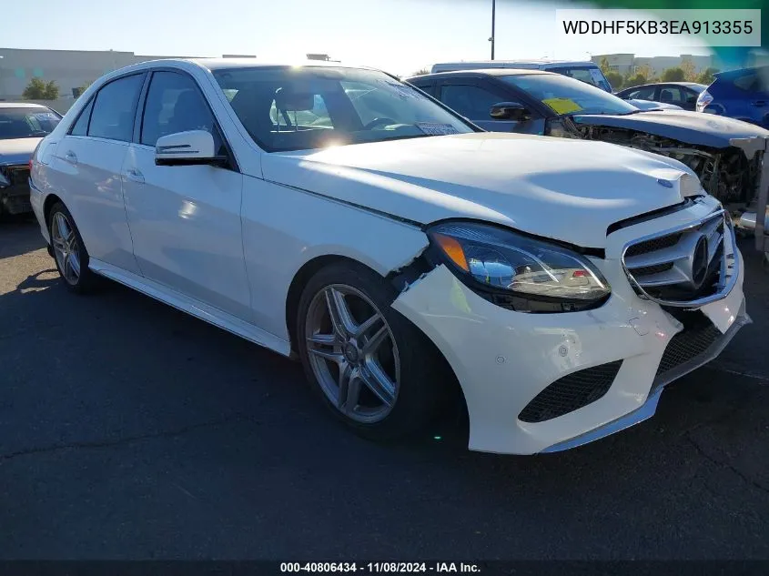 2014 Mercedes-Benz E 350 VIN: WDDHF5KB3EA913355 Lot: 40806434