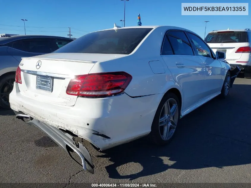 2014 Mercedes-Benz E 350 VIN: WDDHF5KB3EA913355 Lot: 40806434