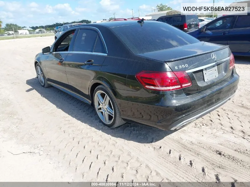 2014 Mercedes-Benz E 350 VIN: WDDHF5KB6EA827523 Lot: 40830984