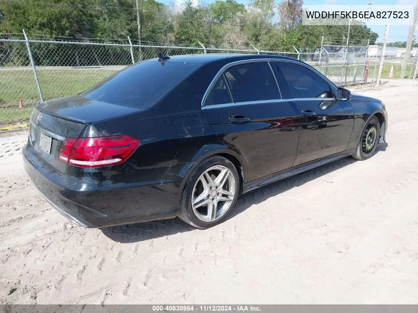 2014 Mercedes-Benz E 350 VIN: WDDHF5KB6EA827523 Lot: 40830984