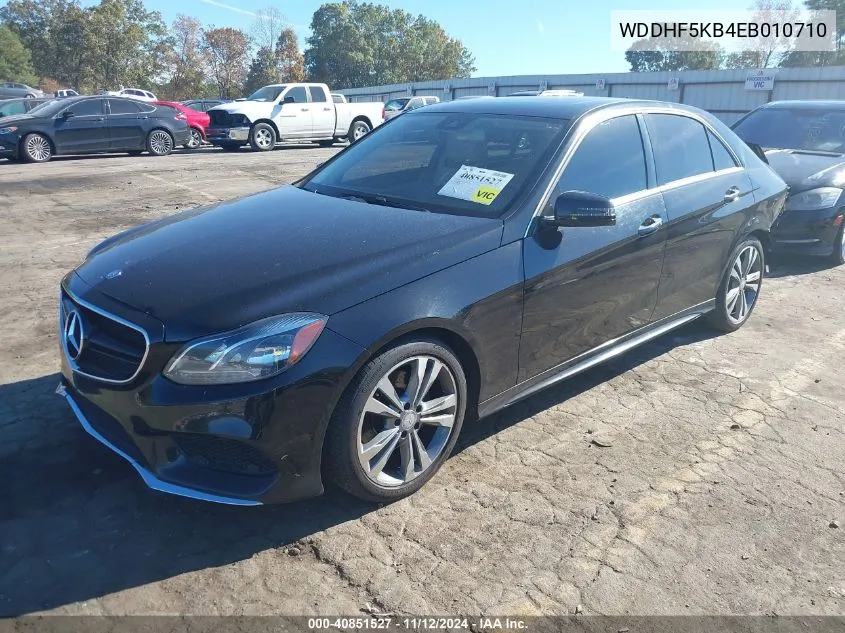 2014 Mercedes-Benz E 350 VIN: WDDHF5KB4EB010710 Lot: 40851527