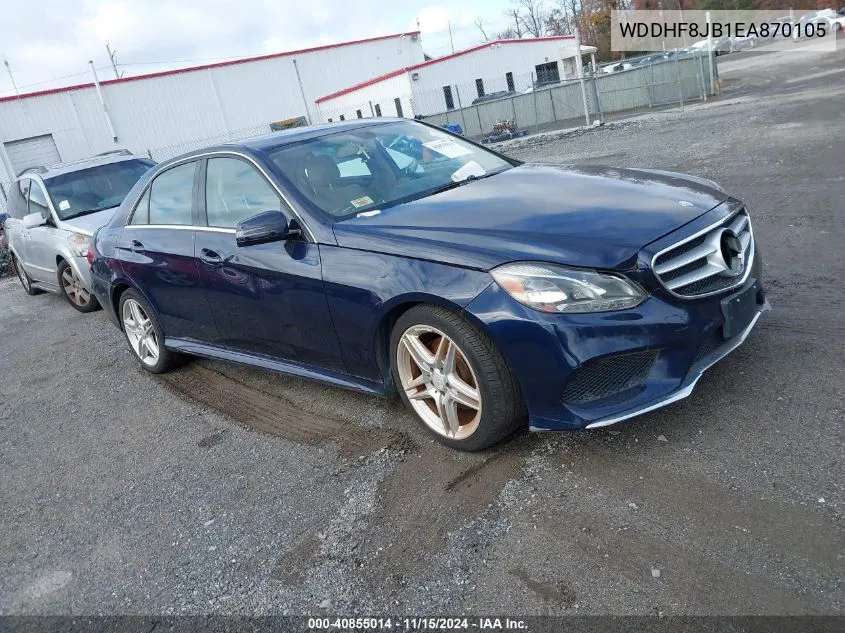 2014 Mercedes-Benz E 350 4Matic VIN: WDDHF8JB1EA870105 Lot: 40855014