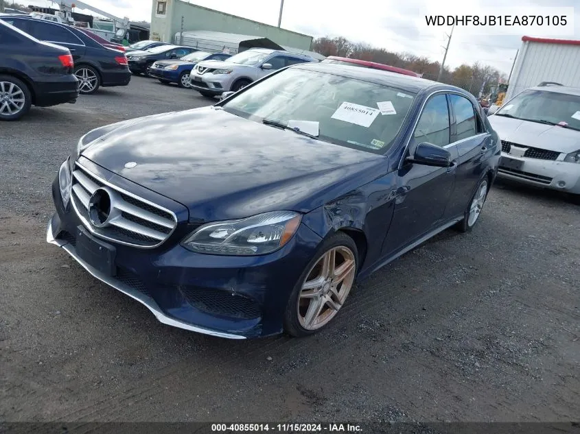 2014 Mercedes-Benz E 350 4Matic VIN: WDDHF8JB1EA870105 Lot: 40855014