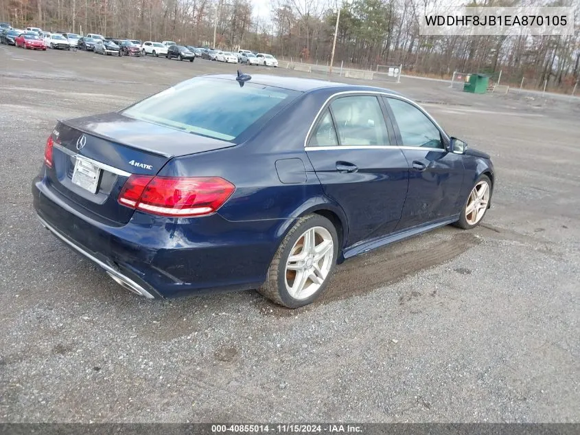 2014 Mercedes-Benz E 350 4Matic VIN: WDDHF8JB1EA870105 Lot: 40855014