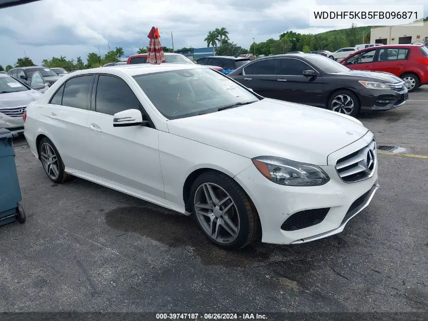 2015 Mercedes-Benz E 350 VIN: WDDHF5KB5FB096871 Lot: 39747187