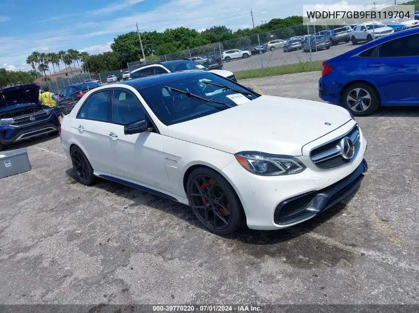 2015 Mercedes-Benz E 63 Amg S 4Matic VIN: WDDHF7GB9FB119704 Lot: 39770220