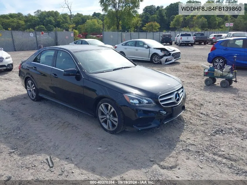 2015 Mercedes-Benz E 350 4Matic VIN: WDDHF8JB4FB139860 Lot: 40370384