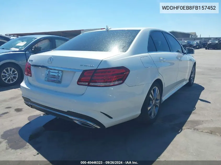 2015 Mercedes-Benz E 250 Bluetec VIN: WDDHF0EB8FB157452 Lot: 40446323