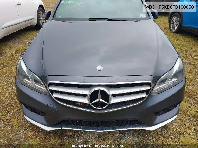 2015 Mercedes-Benz E 350 VIN: WDDHF5KB8FB100850 Lot: 40519817