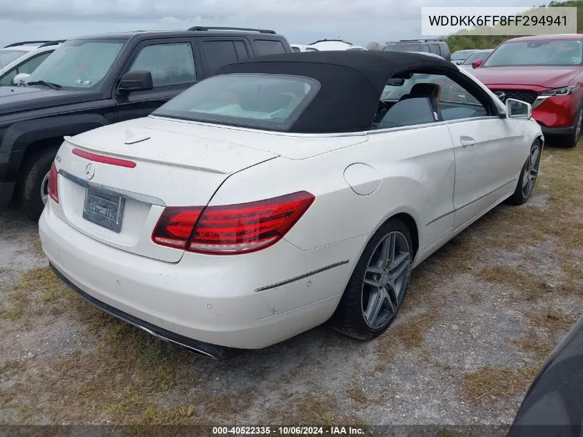 2015 Mercedes-Benz E 400 VIN: WDDKK6FF8FF294941 Lot: 40522335