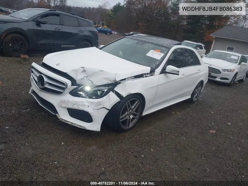 2015 Mercedes-Benz E 350 4Matic VIN: WDDHF8JB4FB086383 Lot: 40752201