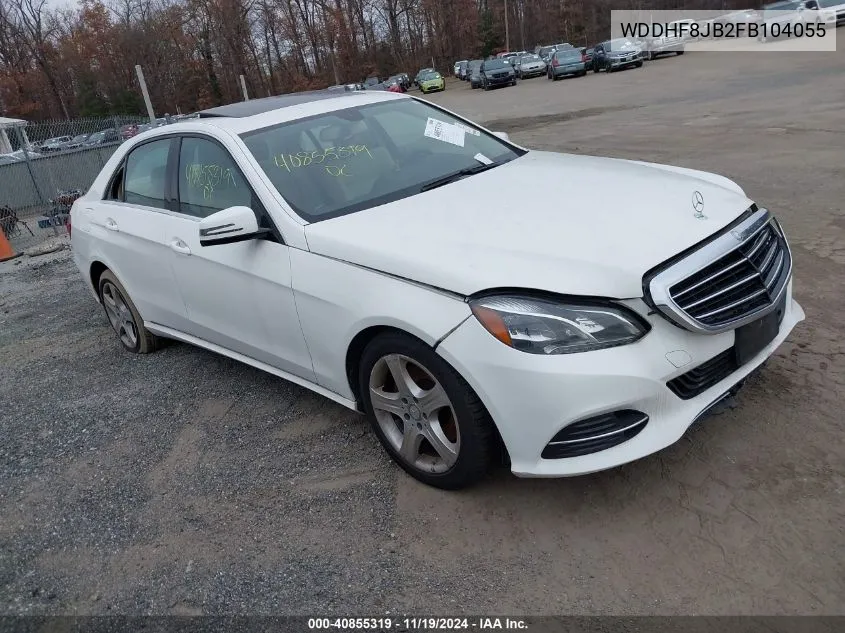 2015 Mercedes-Benz E 350 4Matic VIN: WDDHF8JB2FB104055 Lot: 40855319