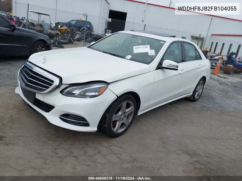 2015 Mercedes-Benz E 350 4Matic VIN: WDDHF8JB2FB104055 Lot: 40855319