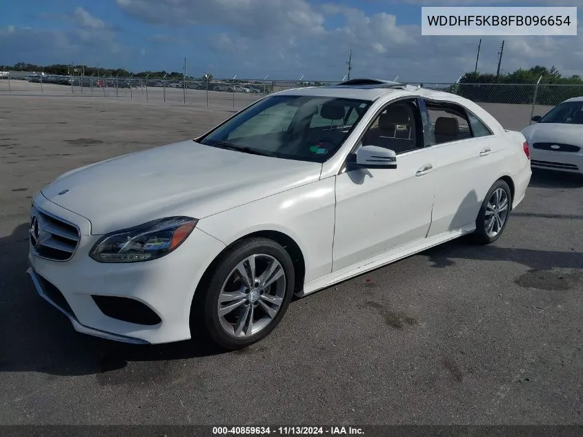 2015 Mercedes-Benz E 350 VIN: WDDHF5KB8FB096654 Lot: 40859634