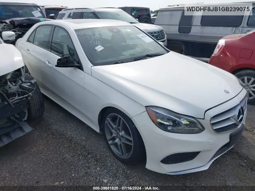 2016 Mercedes-Benz E 350 4Matic VIN: WDDHF8JB1GB239075 Lot: 39881820