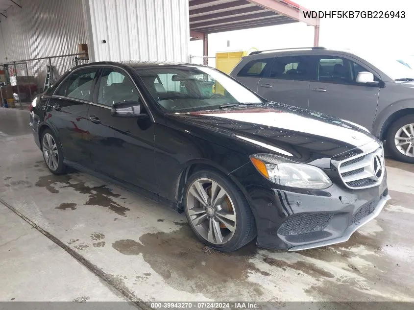 2016 Mercedes-Benz E 350 VIN: WDDHF5KB7GB226943 Lot: 39943270