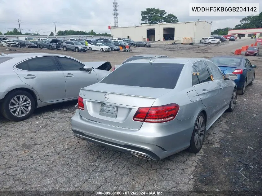 2016 Mercedes-Benz E 350 VIN: WDDHF5KB6GB204142 Lot: 39958186