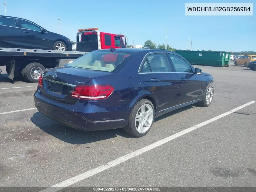 2016 Mercedes-Benz E 350 4Matic VIN: WDDHF8JB2GB256984 Lot: 40228273