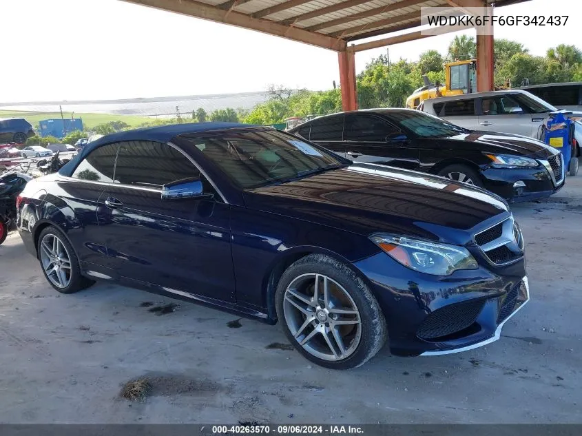 2016 Mercedes-Benz E 400 VIN: WDDKK6FF6GF342437 Lot: 40263570